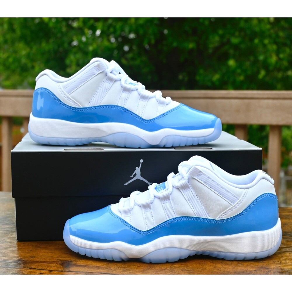 Nike Air Jordan 11 Retro Low UNC GS White Blue FV5121-100 Youth 5.5Y